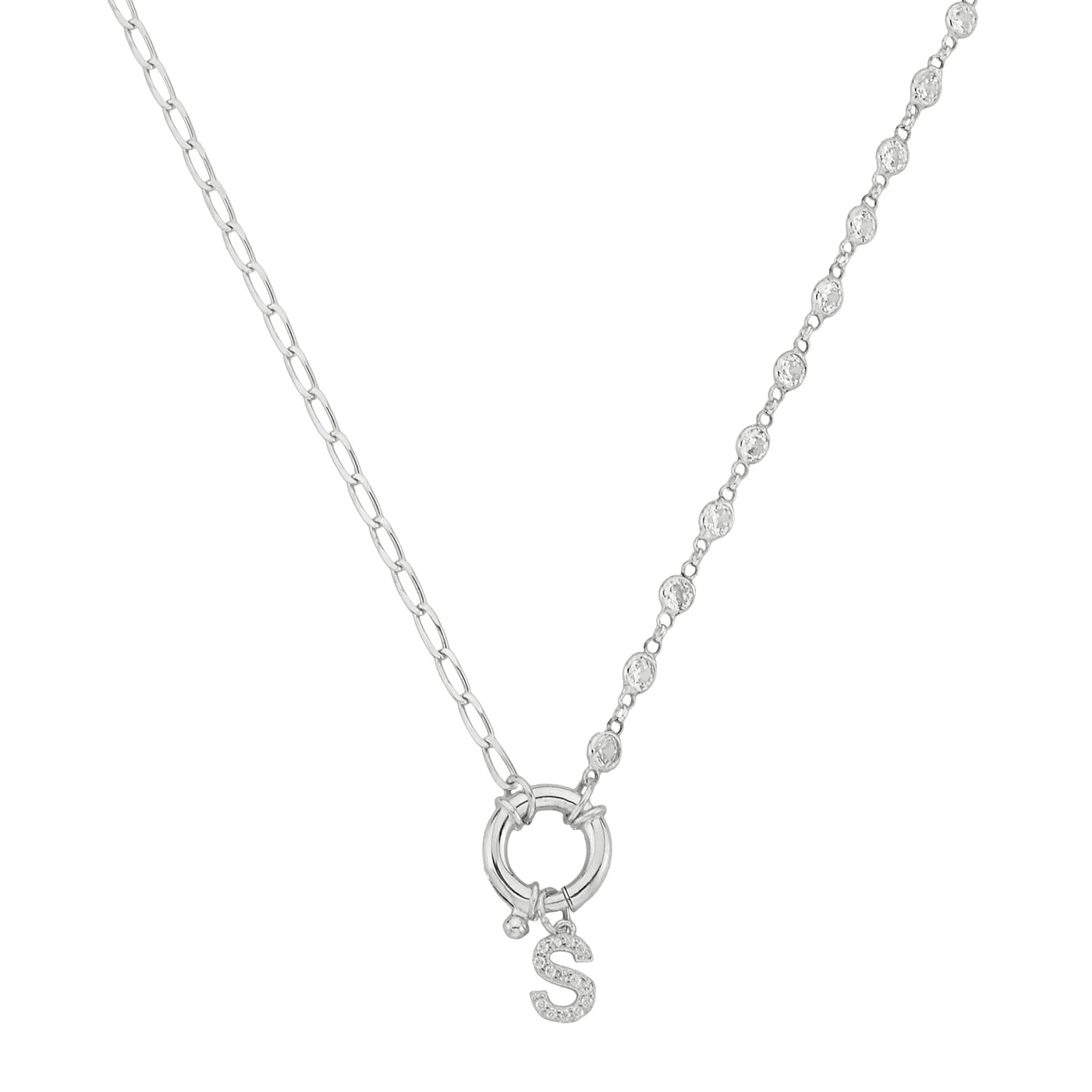 Chain Design Diamond Zirkonia Buchstaben Halskette