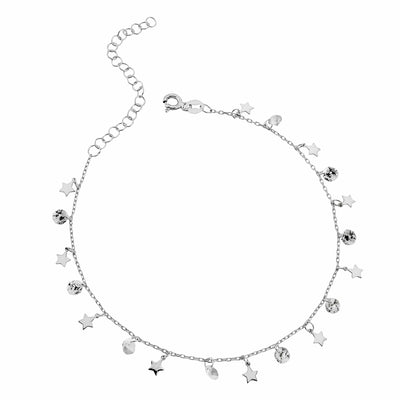Star X Diamond Anklet