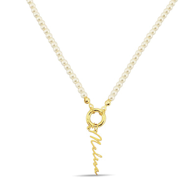 Pearl Chain Signatur Namenskette