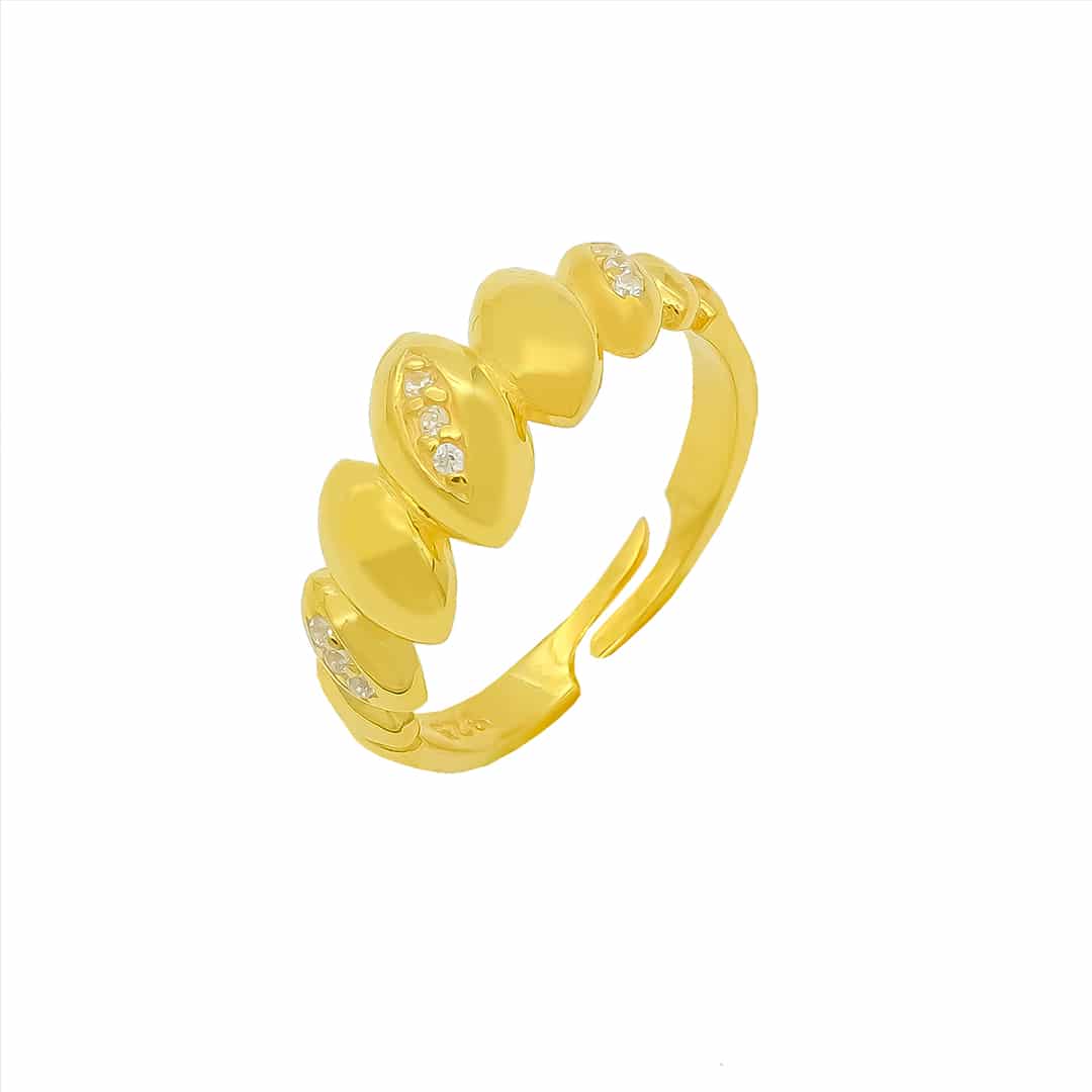 Shell Design Zirkonia Ring