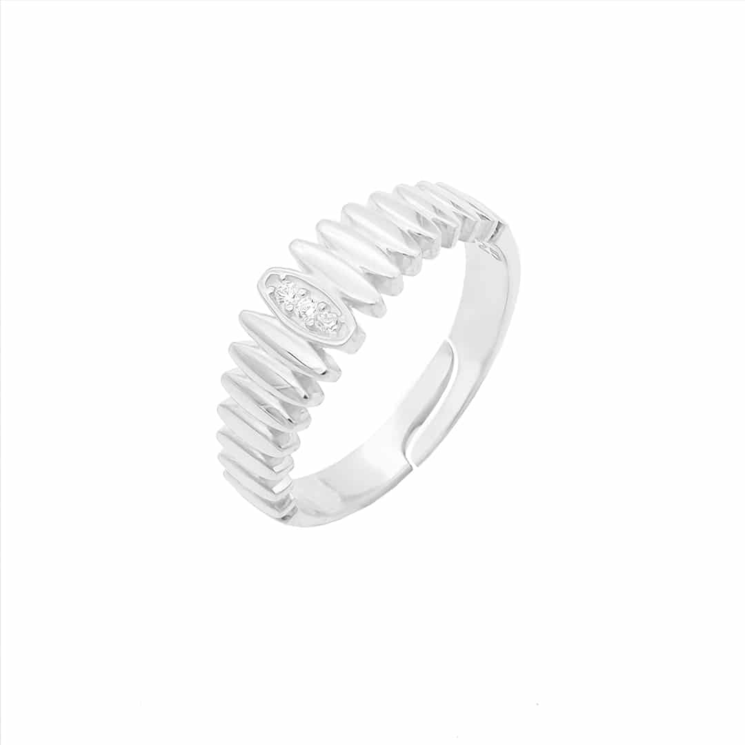 Wave Design Zirkonia Ring