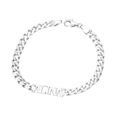 Cubanlink Namensarmkette Damen