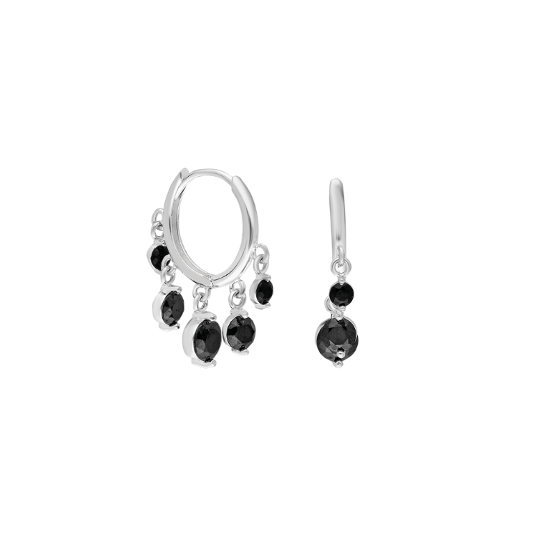 Shakira Ohrring Black Stone