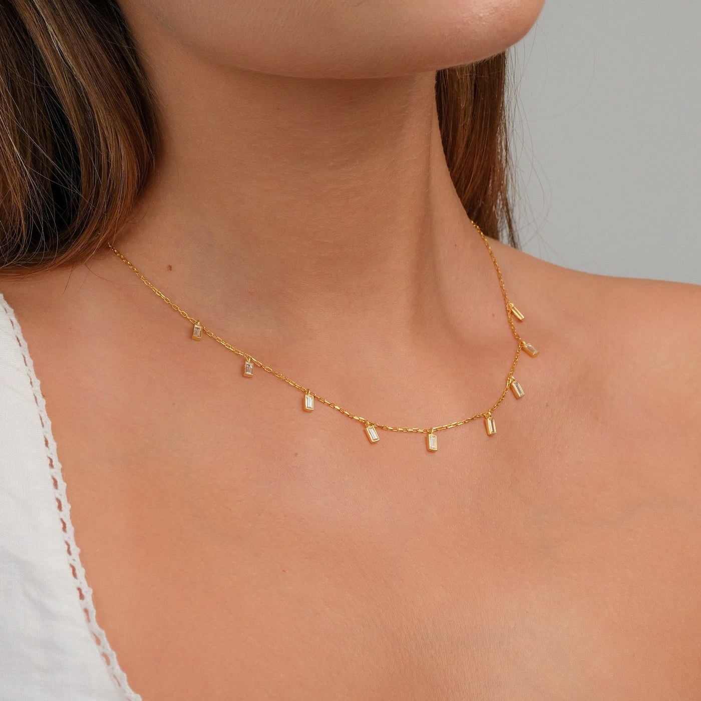 Baguette Charm Chain