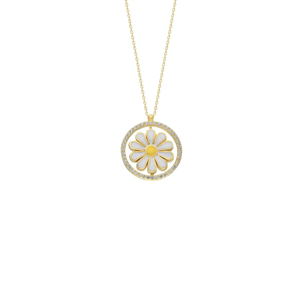 GLÄNZEND DAISY HALSKETTE