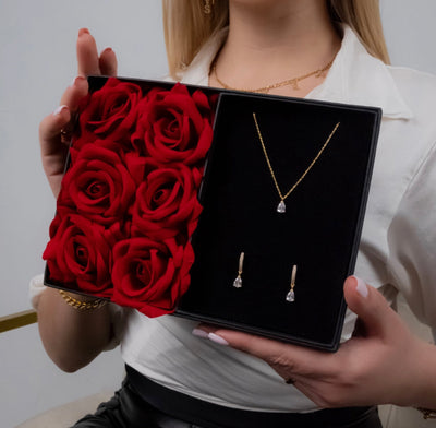 Crystal Drop Set mit Rosenbox