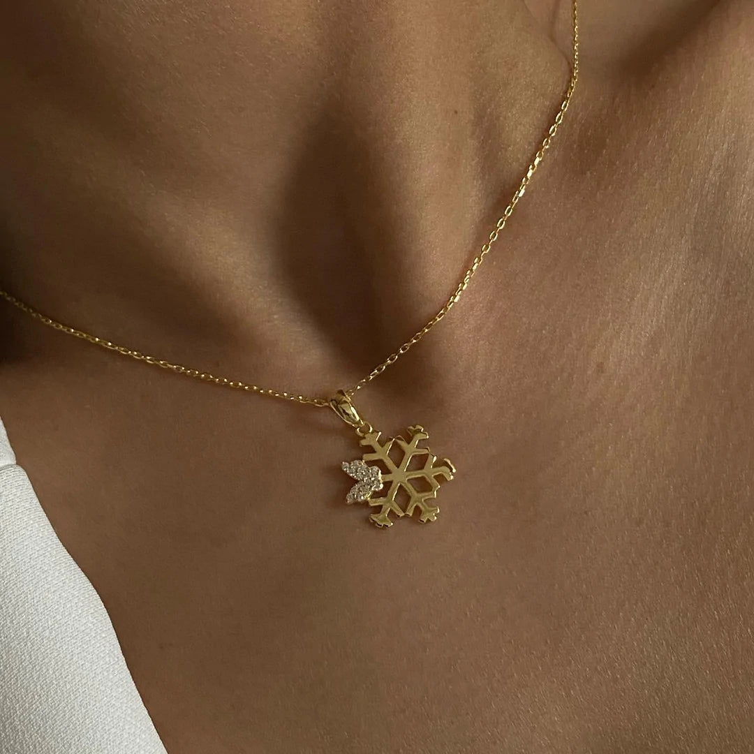 SCHNEEFLOCKE HALSKETTE MIT ZIRKONIA