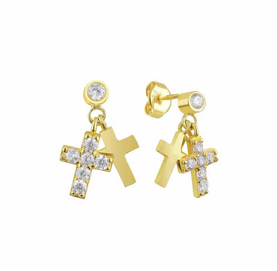 Kreuz Zirkonia Earring Model II