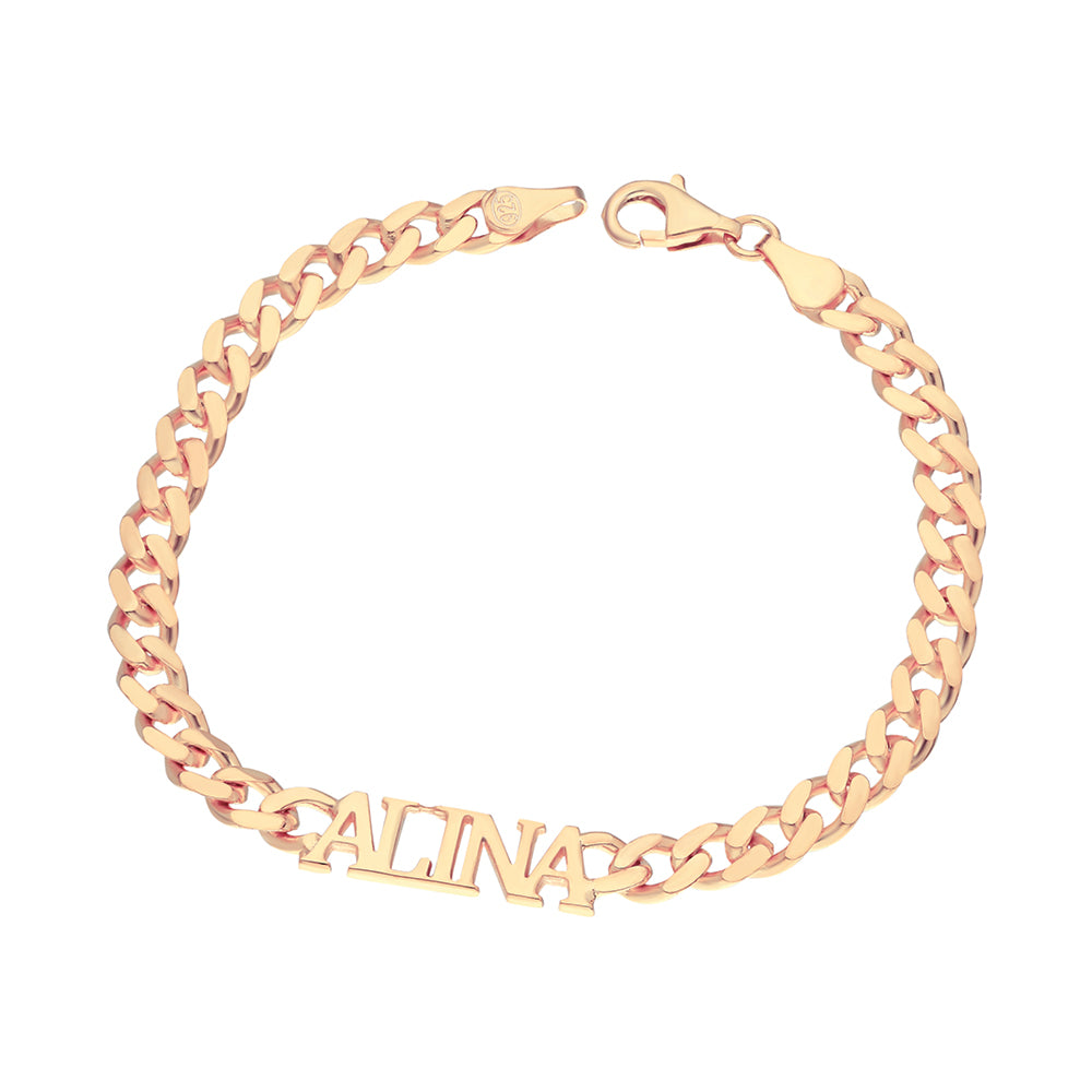 Cubanlink Namensarmkette Damen