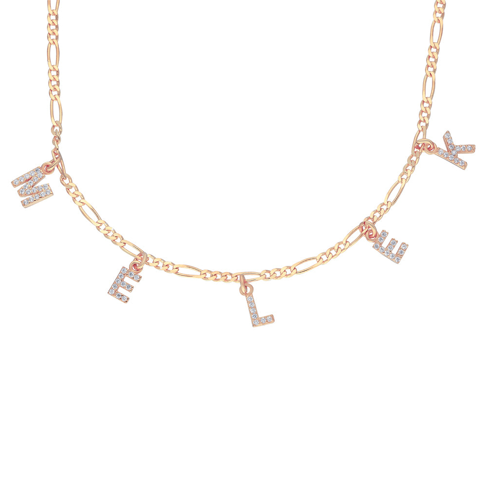 Chocker Namenskette Mit Zirkonia Stein