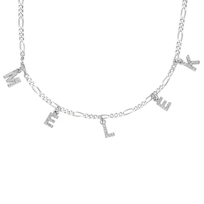 Chocker Namenskette Mit Zirkonia Stein